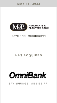 Merchants & Planters Bank has acquired OmniBank.